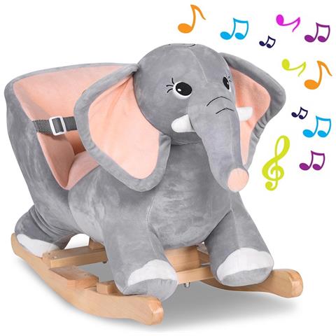 Elefante A Dondolo Cavalcabile Peluche Giocattolo Bambini Con Effetti Sonori - Foto 1