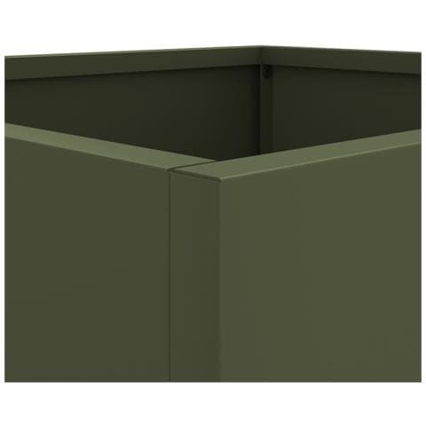 Fioriere da Giardino 2 pz Verde Oliva 32x30x29 cm in Acciaio - Foto 10