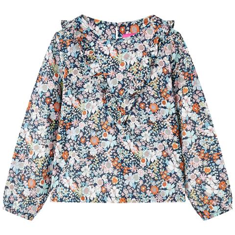 Camicia Da Bambina A Maniche Lunghe Blu Scuro 140 - Foto 1
