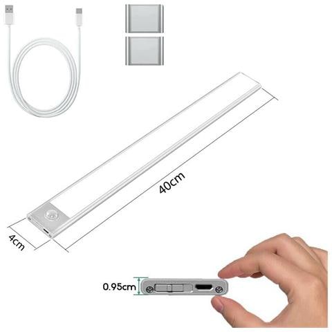 Lampada Led Sensore Crepuscolare Rileva Movimento Ricaricabile 2 W Luce Bianca - Foto 4
