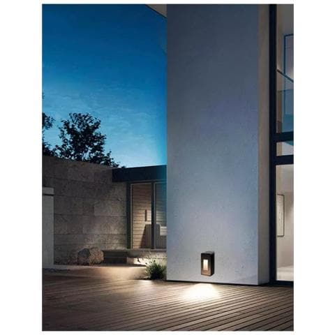 Applique Led Luce Naturale Faretto 12 W Segnapassi A Muro Esterno Nero Ip65 Es62 - Foto 1