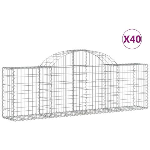 Cesti Gabbioni Ad Arco 40 Pz 200x30x60/80 Cm Ferro Zincato - Foto 2