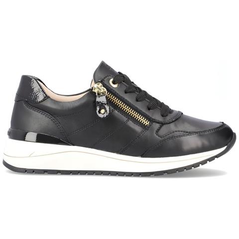 Black Casual Closed Sport Shoe Sneakers Pelle Scarpe Donna Nero Eu 37, R3707-01 - Foto 1