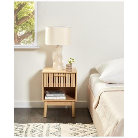 Comodino 1 Cassetto Lynwood Marrone Chiaro - Foto 1