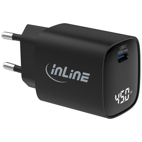 Alimentatore USB PD, caricatore GaN, 1 porte, USB-C, 45W, con display - Foto 1