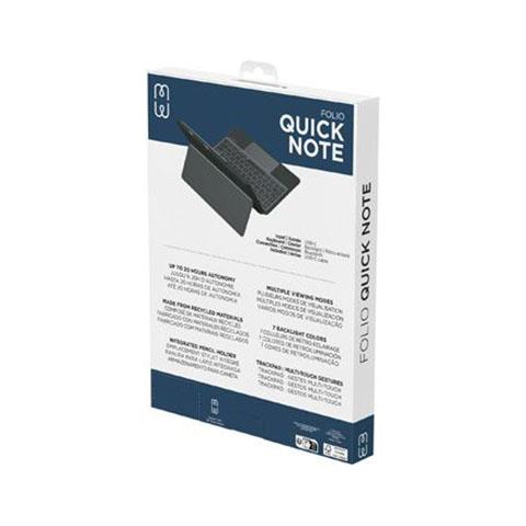 Custodia Per Ipad Pro 11” M4 Folio Quick Note Con Tastiera Qwerty Bluetooth 3.0, Nero - Foto 4