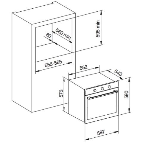Forno Elettrico da Incasso GFX92IX-S6 Capacità 64 L Multifunzione Ventilato Potenza 2870 W Colore Acciaio inox - Foto 4