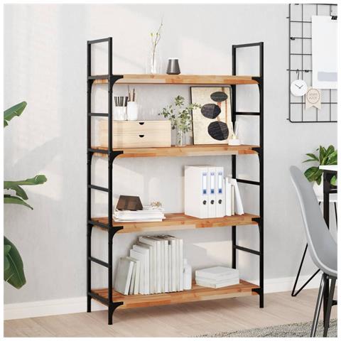 Ripiano A Parete 100x30x4cm Legno Massello Acacia Rifinito Olio - Foto 1