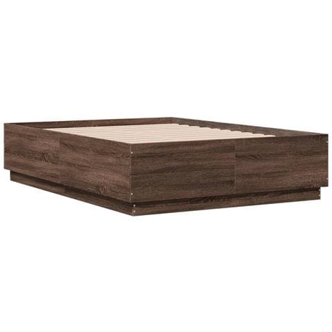Giroletto Luci Led Rovere Marrone 140x190 Cm Legno Multistrato - Foto 3
