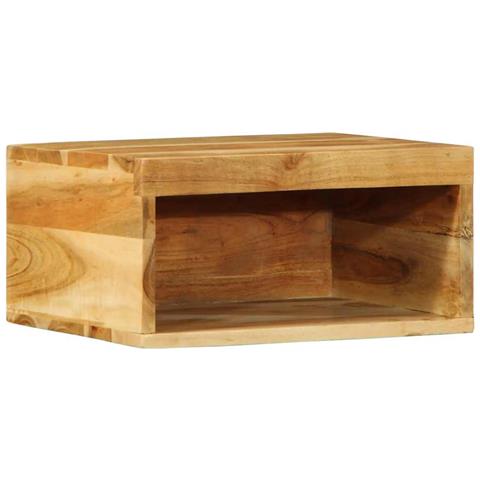 Mobile Tv A Parete 2 Pz In Legno Massello Di Acacia - Foto 2