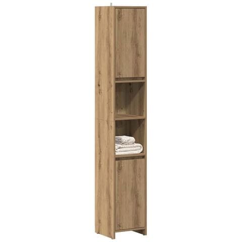 Mobile Da Bagno Rovere Artigianale 30x30x183,5 Cm In Truciolato - Foto 1