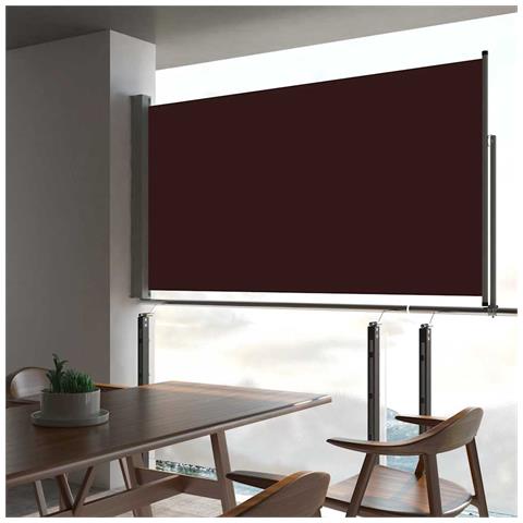 Lusso Casadino -  Tenda Laterale Retrattile Per Patio 160x300 Cm Marrone - Foto 8