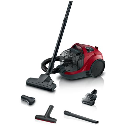 BGS21CAR Aspirapolvere a Traino Serie 4 Senza Sacchetto Potenza 750 Watt Colore Rosso Nero - Foto 1
