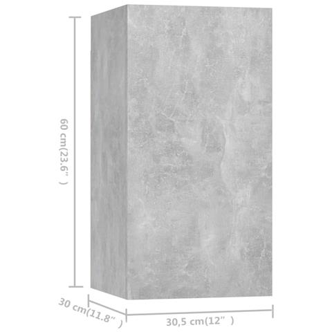 Mobili Porta TV 7 pz Grigio Cemento 30,5x30x60 cm Multistrato - Foto 7