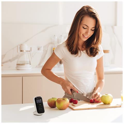 Audio Baby Monitor Pip15 Con Audio Hd, Monitoraggio Della Temperatura, Conversazione Bidirezionale, Luce Notturna E Ninne Nanne - Foto 4