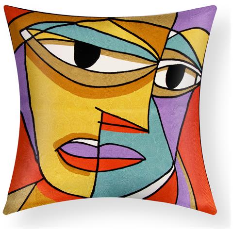 Set Di 2 Copricuscini 45x45 Cm Ricamati Art Safina - Foto 1