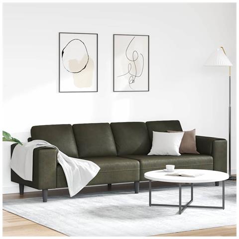 Set di divani Verde militare Pelle scamosciata sintetica - Foto 2