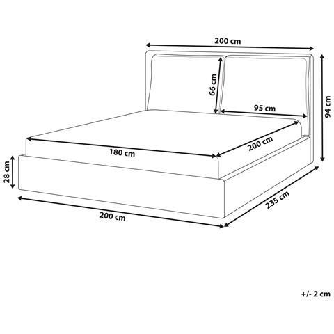 Letto Ad Acqua Velluto Bajonna 180 X 200 Cm Tortora - Foto 8