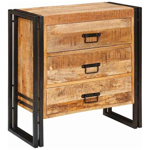 Credenza Marrone 66 x 33 x 70 cm legno massello di mango - Foto 1