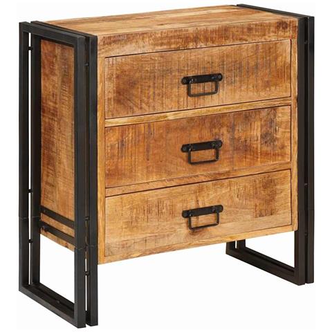 Credenza Marrone 66 x 33 x 70 cm legno massello di mango - Foto 2