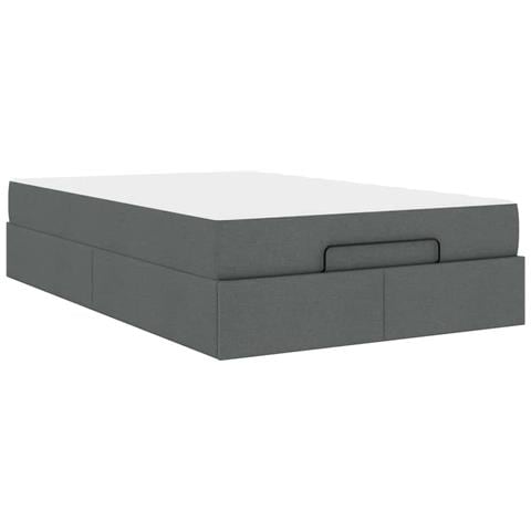Struttura del letto Grigio scuro 120 x 200 cm Tessuto - Foto 1