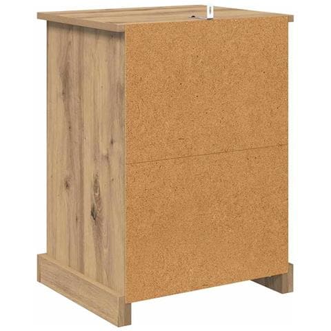 Armadio da Notte 2 pcs rovere artigianale 43 x 36 x 60 cm - Foto 9
