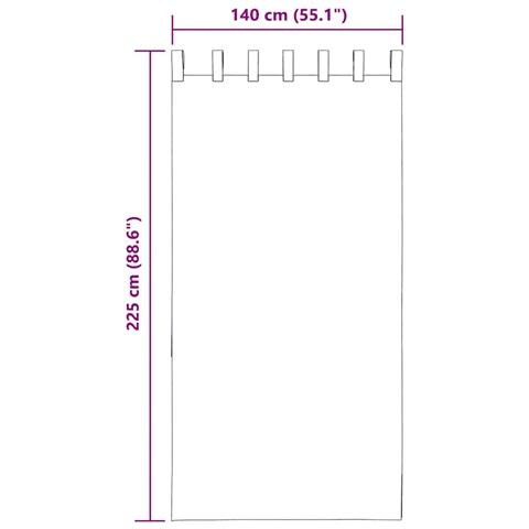 Tende in Voile con Passanti 2 pz Rosso Vino 140x225 cm - Foto 8