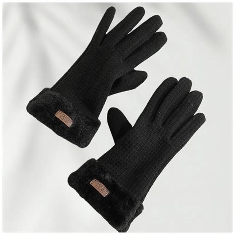 Guanti Termici Touchscreen - Guanti Caldi Antivento Foderati In Pile Per Attività Invernali All'aperto Black - Foto 4