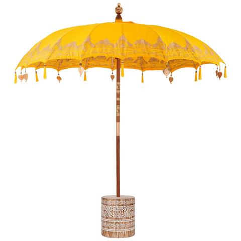 Parasol Balinese Giallo 210-220 cm Cotone, legno massello - Foto 1