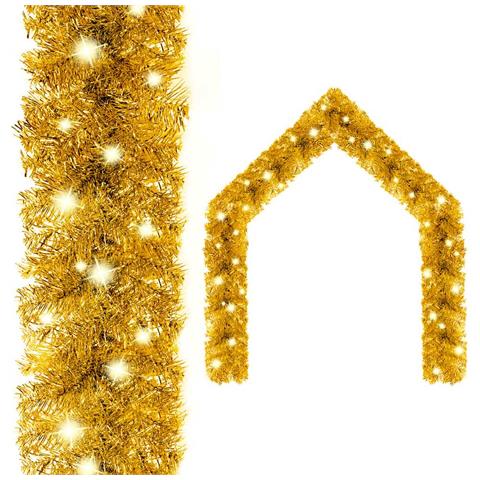 Lusso Casadino - Ghirlanda Natalizia Con Luci A Led 10 M Oro - Foto 2