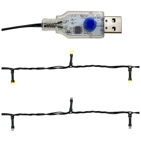 Lusso Casadino - Ghirlanda Natalizia Con Luci A Led 10 M Oro - Foto 8