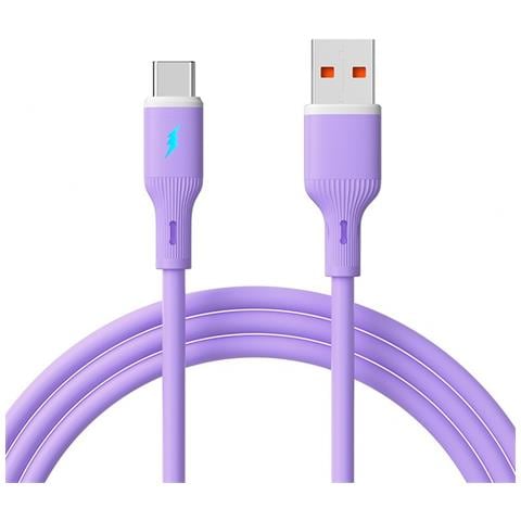 Cavo Di Ricarica Rapida Usb Type-c Da 66w Per Telefoni Cellulari - Cavo Dati In Silicone Purple - Foto 1