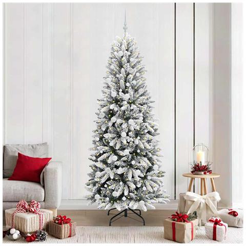 Albero di Natale artificiale con 300 LED Bianco 210 cm - Foto 2