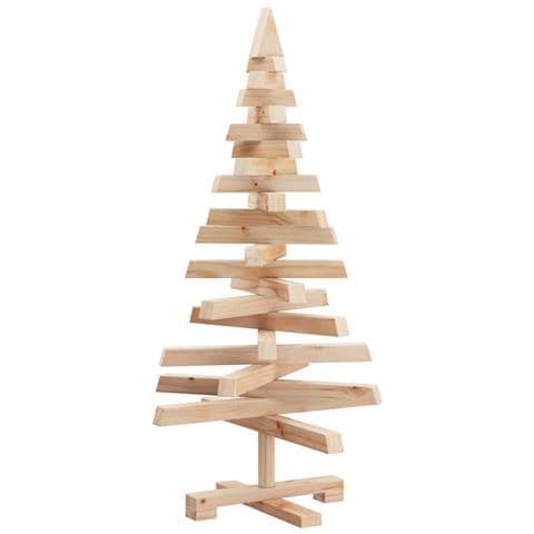 Alberi di Natale Naturale 90 cm Legno di pino massello - Foto 1
