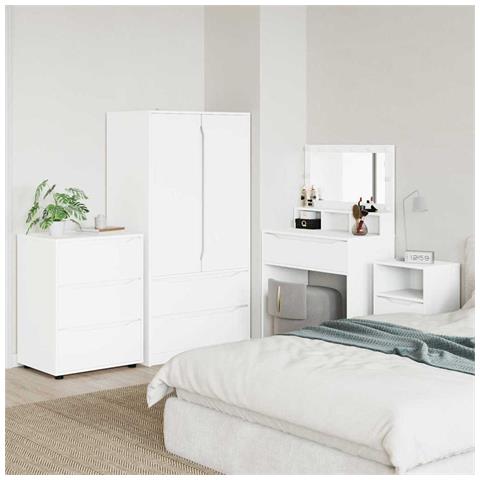 Armadio Bianco 60 x 48 x 81 cm Legno multistrato - Foto 2