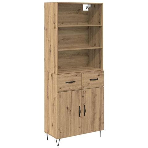Credenza con cassetto Rovere artigianale 69,5 x 34 x 180 cm - Foto 1