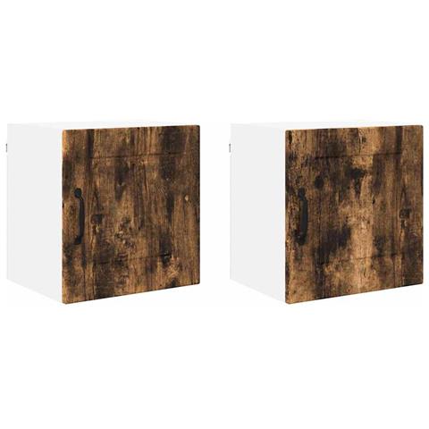 Pensile cucina con porta 2 pcs Rovere fumé 40 x 31 x 40 cm - Foto 1