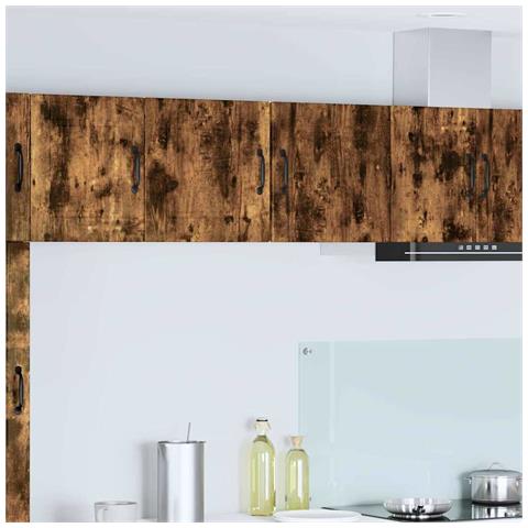 Pensile cucina con porta 2 pcs Rovere fumé 40 x 31 x 40 cm - Foto 2