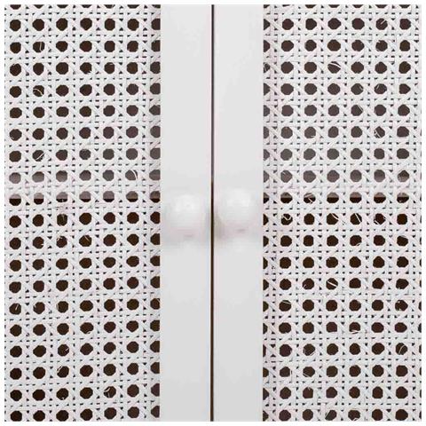 Credenza In Legno E Rete Bianca 113x33x78,5h - Foto 8