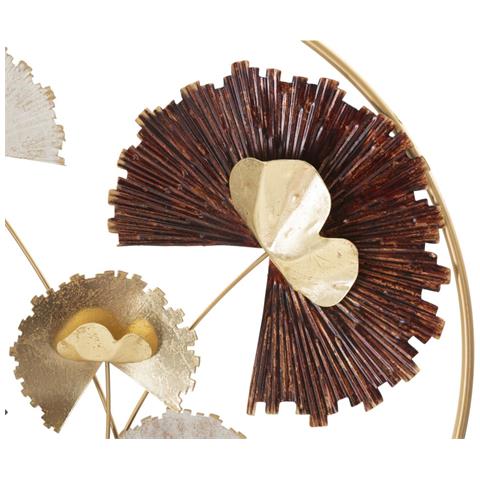 Decorazione In Metallo 3d Fiori 31-multicolore-metallo-61x5,7x61 Cm - Foto 2