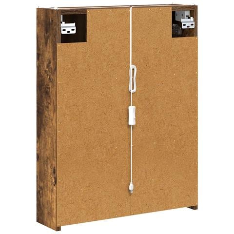 Mobiletto per specchio da bagno Rovere fumé 73.5 x 15.5 x 70 cm - Foto 9