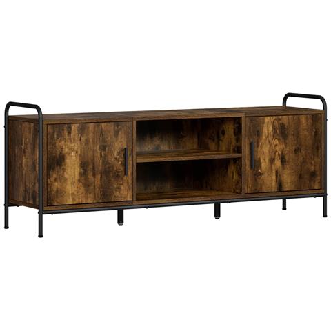 Mobile TV 133 x 33 x 50 cm Rovere Fumo Legno ingegnerizzato - Foto 1