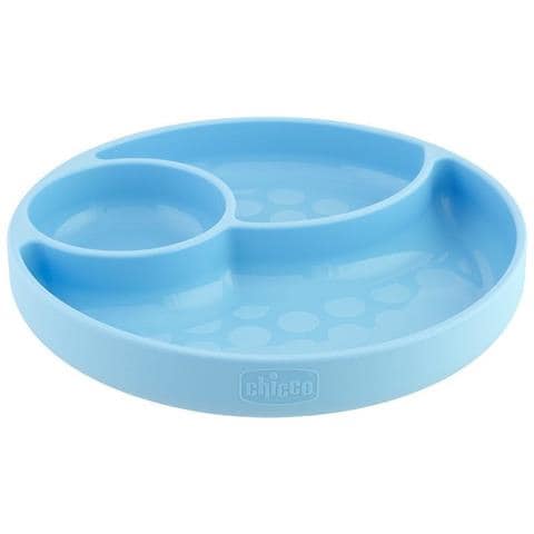 Piatto Silicone Ventosa Blu - Foto 1