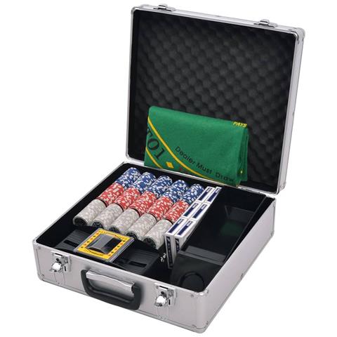 Set Da Poker / blackjack Con 600 Chips Laser Alluminio - Foto 2