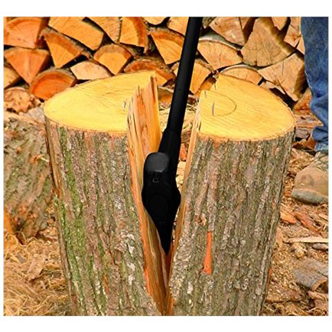 Martello come spacco (forgiato), 2 in 1: ascia e martello, peso 3.68 kg lama in acciaio temprato / manico in plastica rinforzata con Fibra di Vetro, nero / ARANCIONE, X37, 1.001.704 - Foto 2