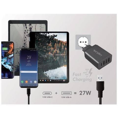 Caricatore Da Muro A 4 Porte Con Usb-c 27w - Foto 7