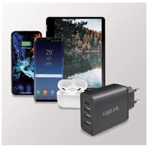 Caricatore Da Muro A 4 Porte Con Usb-c 27w - Foto 2