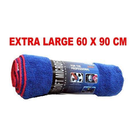 Eccesso Di Velocit Towel Auto Asciugatura Panno Blu In Microfibra Extra Grande 60 X 90 Centimetri Delle Qualit - Foto 1