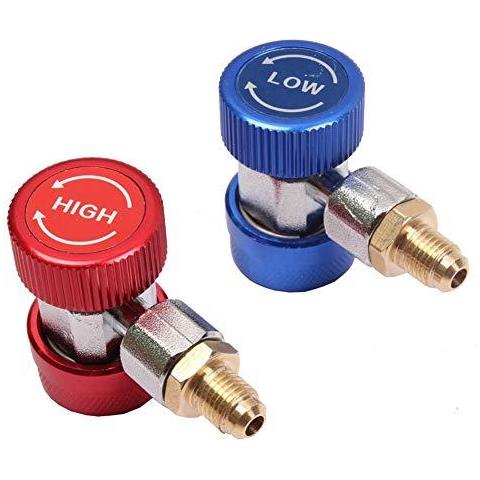 Regolabile Ac R134a Attacco Rapido Ac Ricarica Raccordi Adattatore Connect High Low Pressure Kit Di Conversione Sae Hvac Auto Aria Condizionata 14 - Foto 1