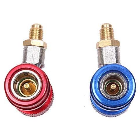 Regolabile Ac R134a Attacco Rapido Ac Ricarica Raccordi Adattatore Connect High Low Pressure Kit Di Conversione Sae Hvac Auto Aria Condizionata 14 - Foto 2